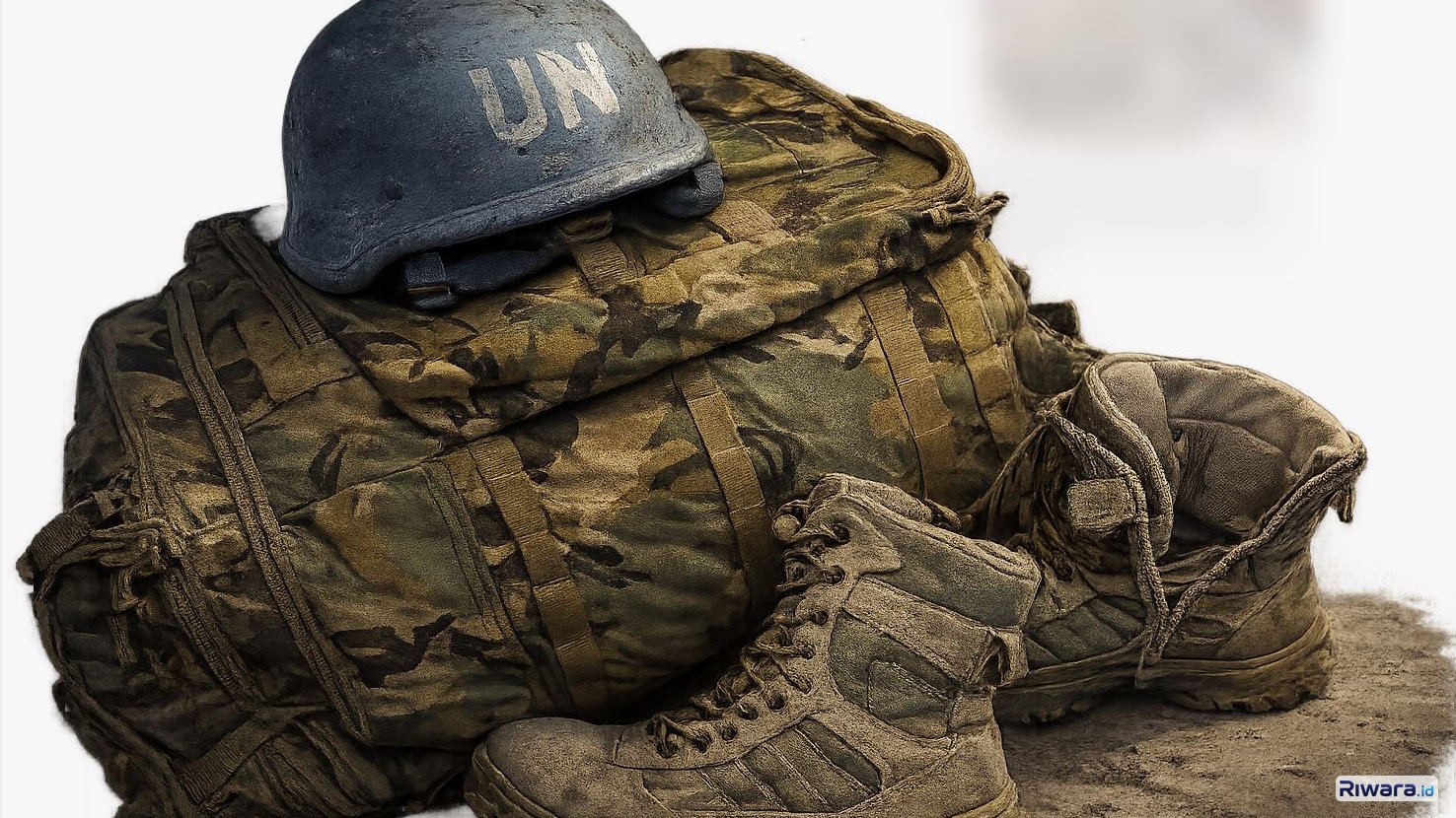 Ilustrasi perlengkapan prajurit TNI UNIFIL di Lebanon, dibuat dengan bantuan AI